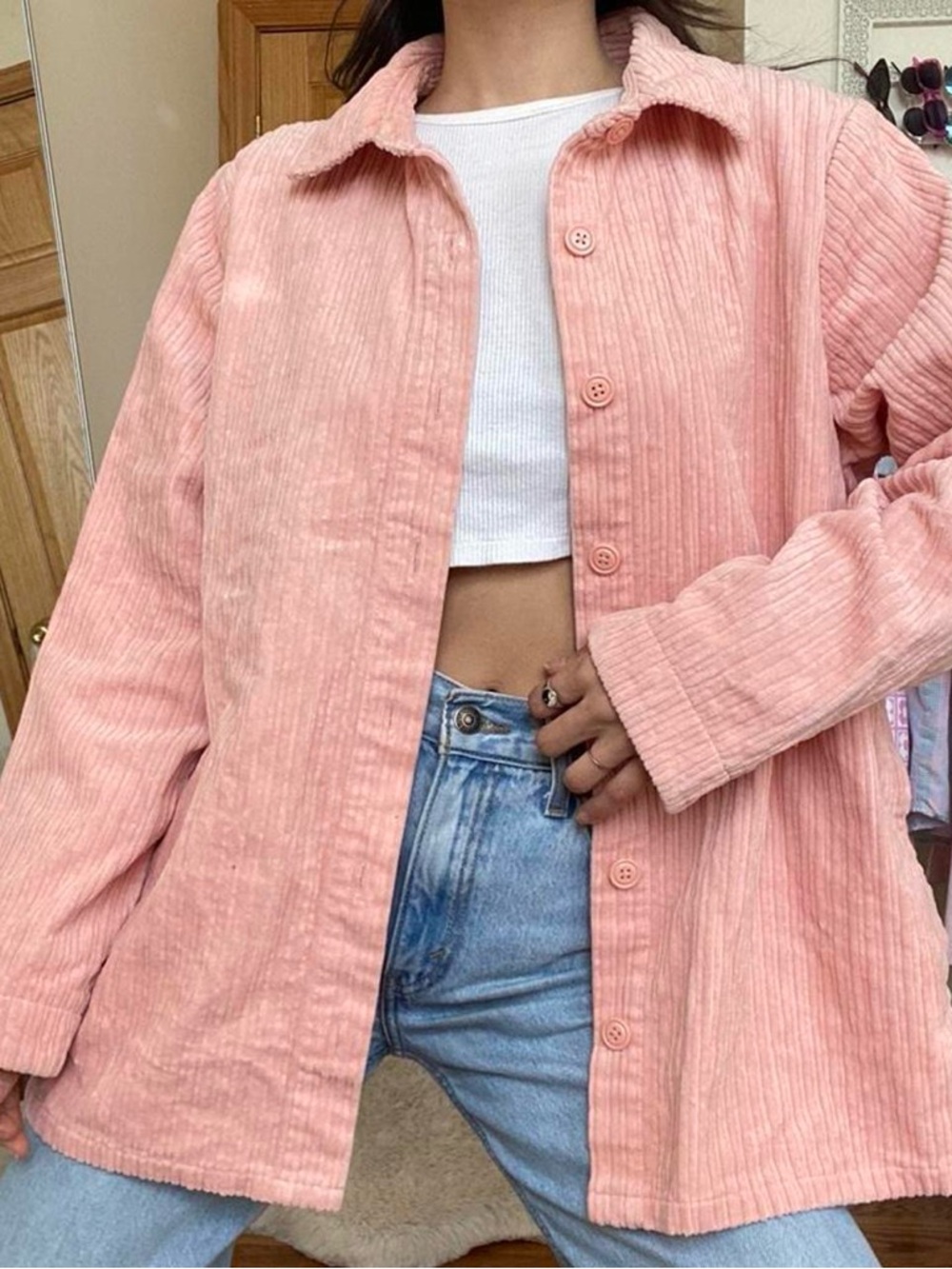 Vintage Corduroy Button Down Shacket